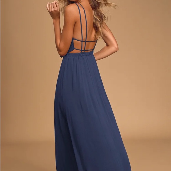 Lulus Navy Blue Maxi Dress - Picture 2 of 5
